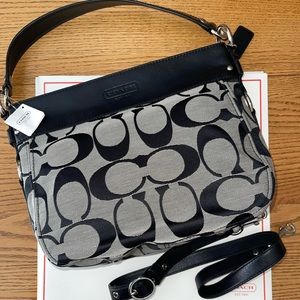 Brand New Coach Signature Large Shoulder Bag-Black